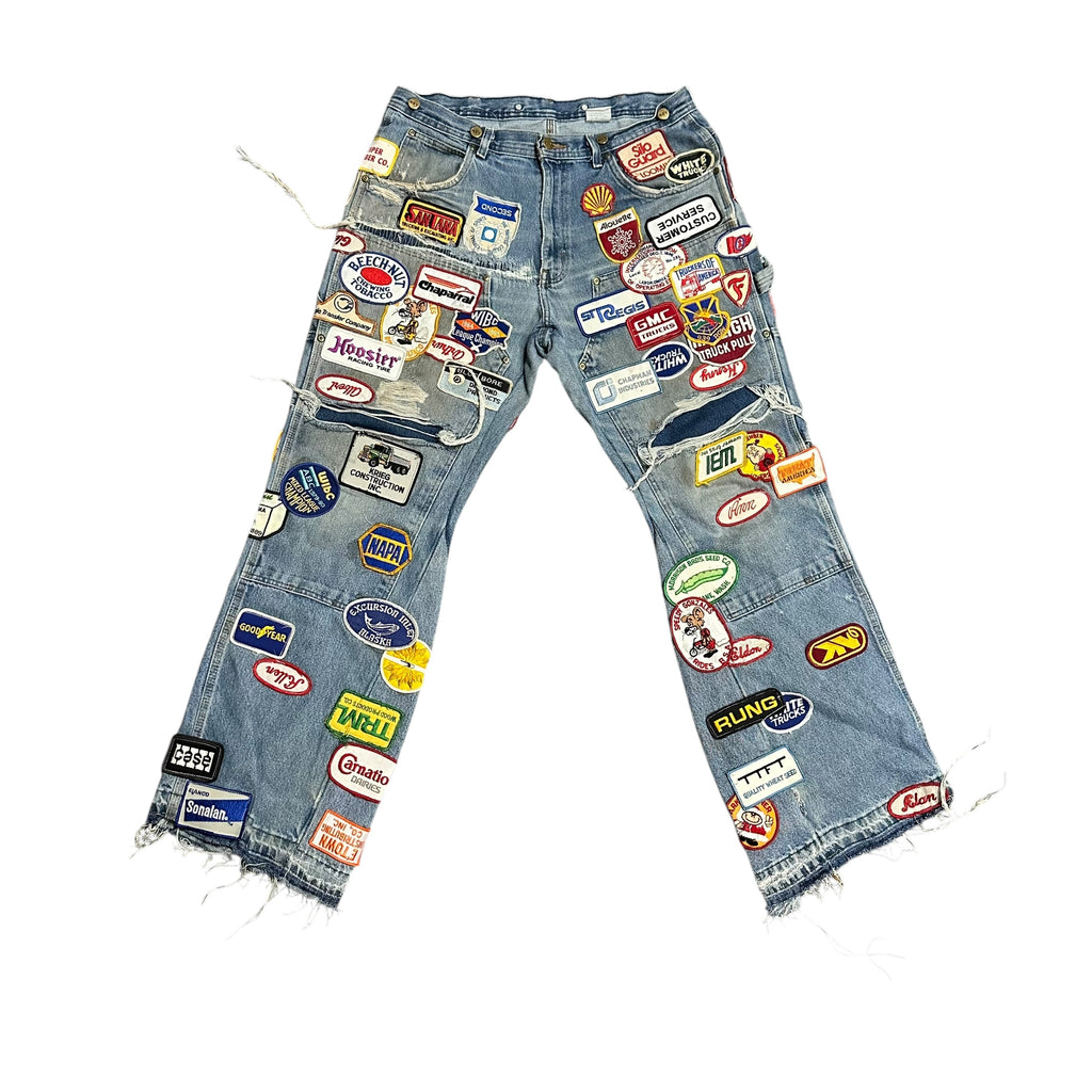 Zdroyevski Studios Patched Double knees Blue
