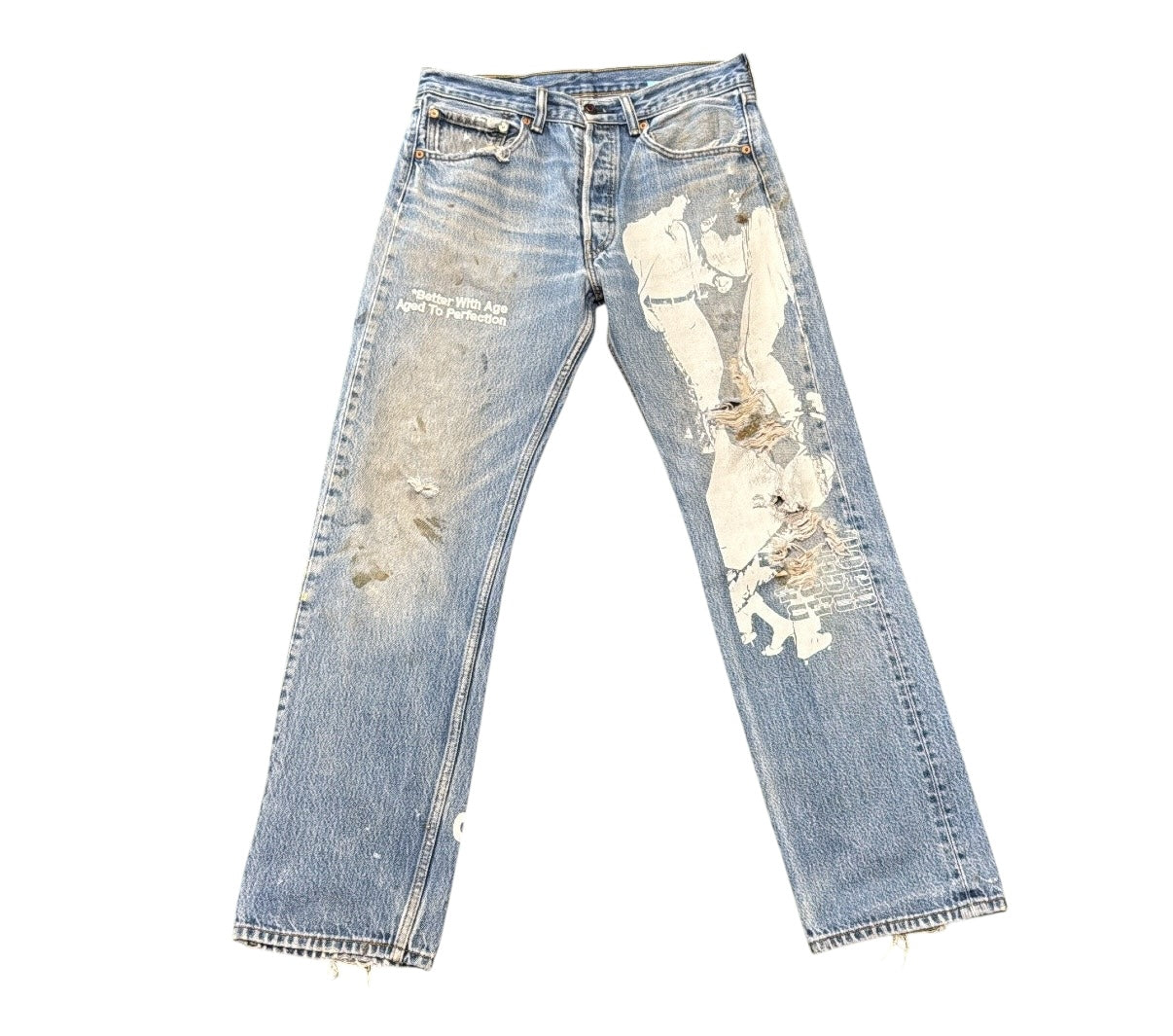 BWA Printed Blue Jeans