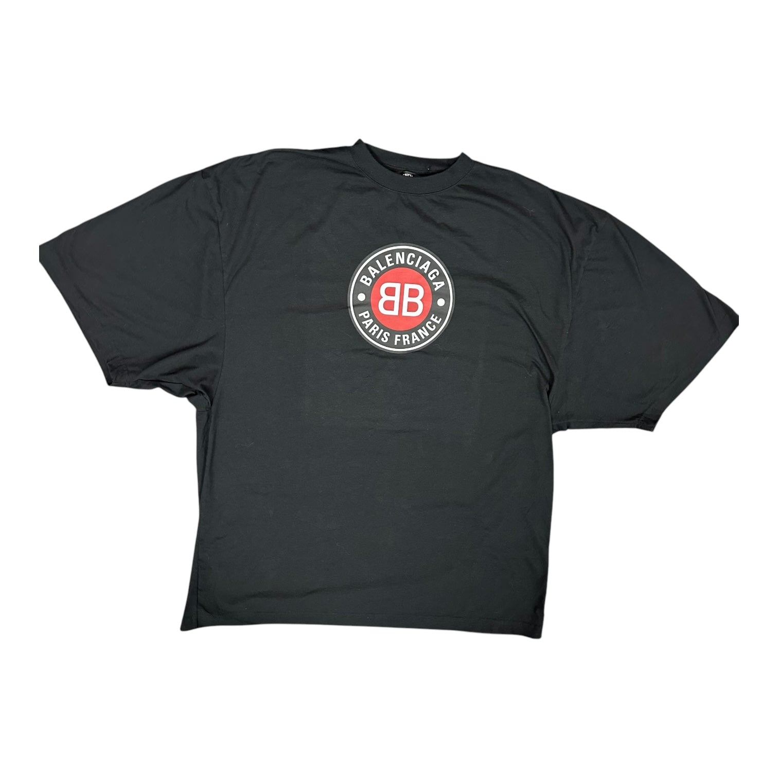 Balenciaga Logo Print Black T shirt