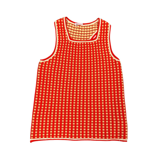 Orange Jacquemus Knit Tank Top