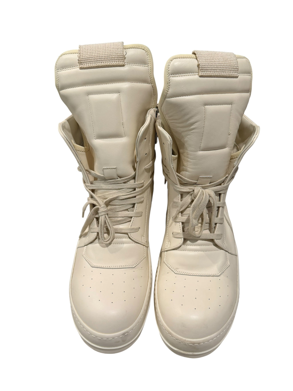 Rick Owens Geobasket White/White Sneakers