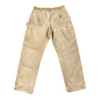Vintage Carhartt Tan Faded Distressed Double Knee(33x34)