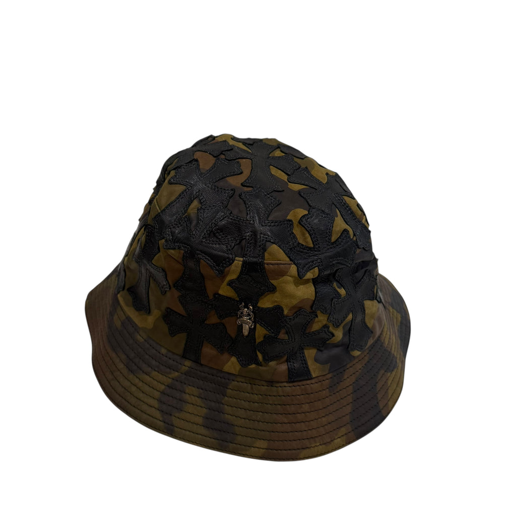 Chrome Hearts Camo Leather Bucket Hat