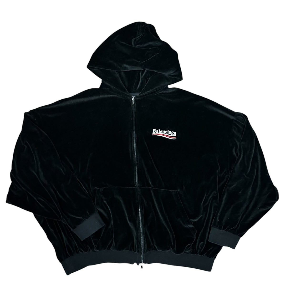 Balenciaga Velour Zip-Up