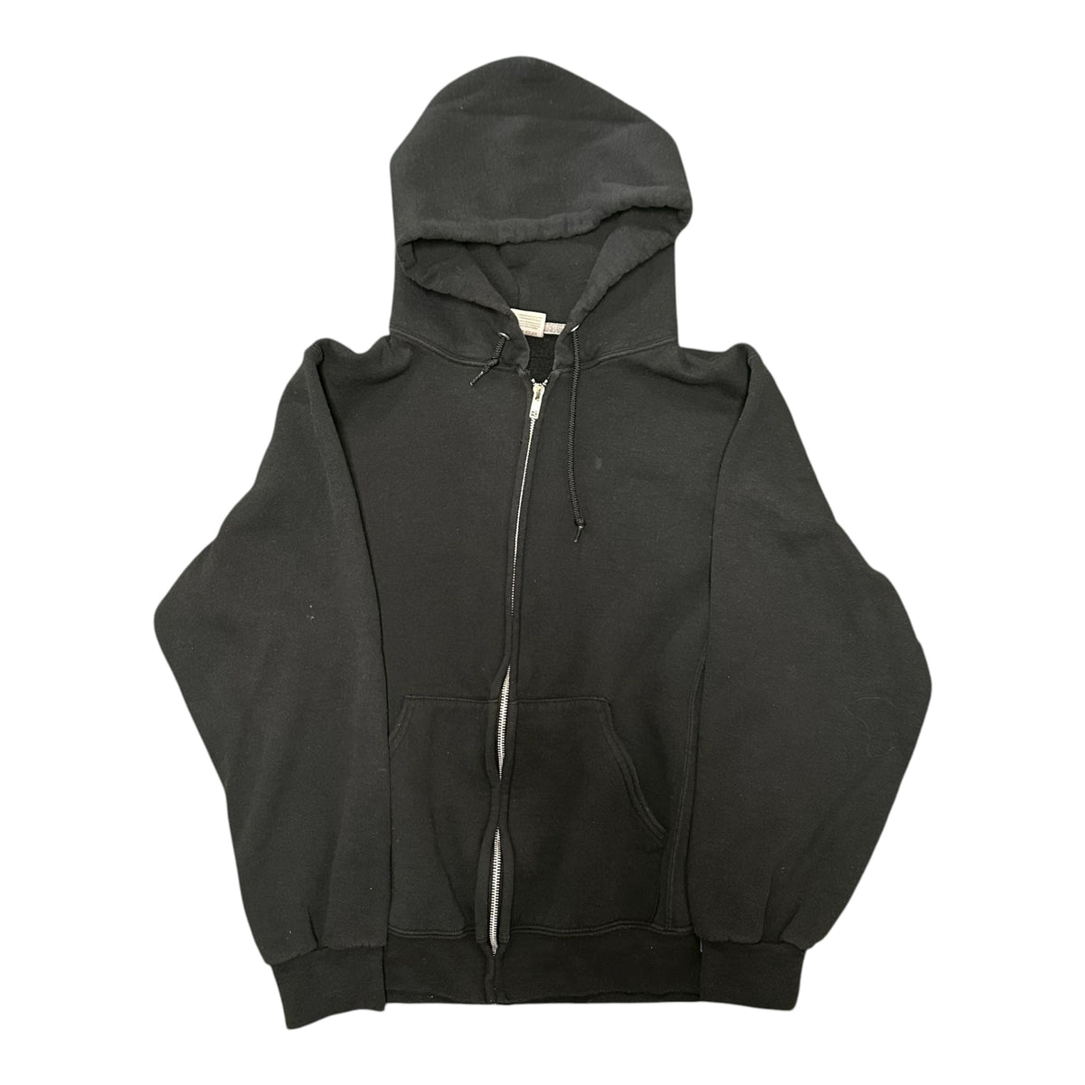 Black Russell Zip Up Hoodie