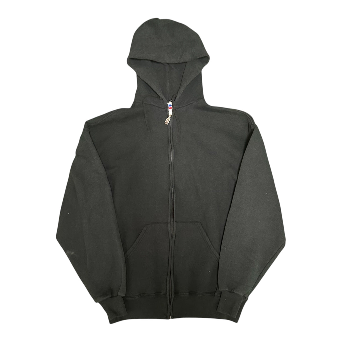 Black Russell Zip Up Hoodie