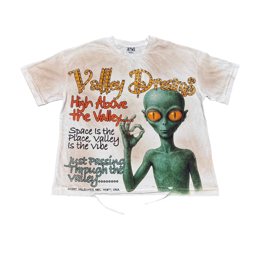 Brand New Vale Forever Area 14 Bling Tee Cream