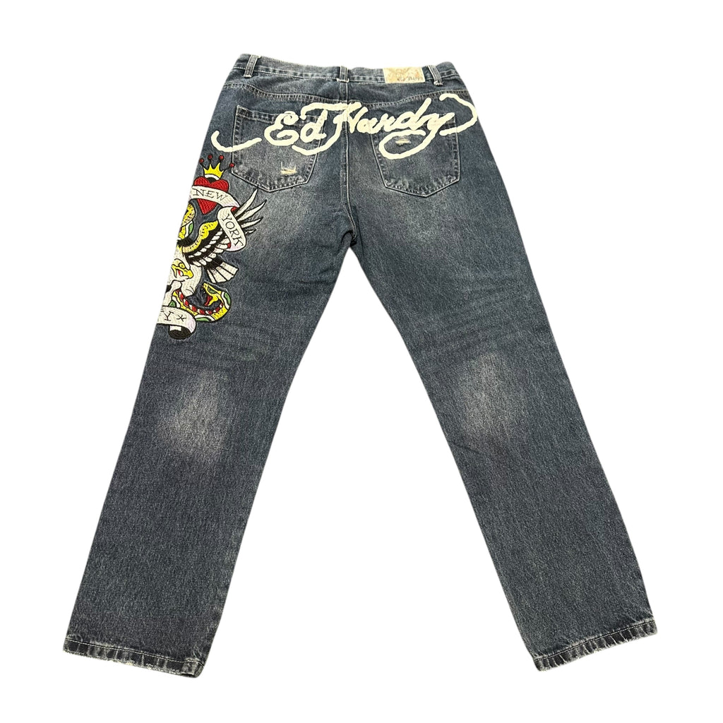 Ed Hardy Denim Skull Pants