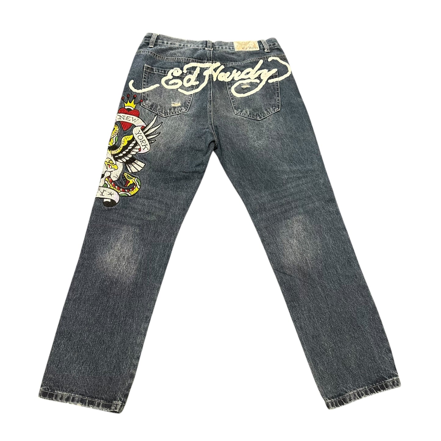 Ed Hardy Denim Skull Pants