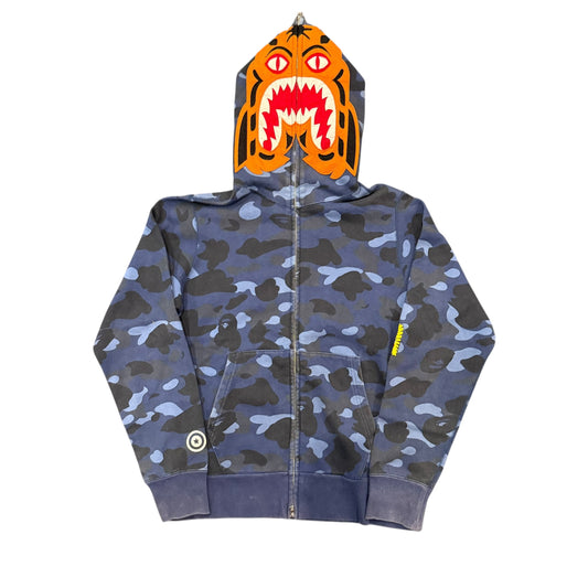 Blue Bape Camo Full Zip Up