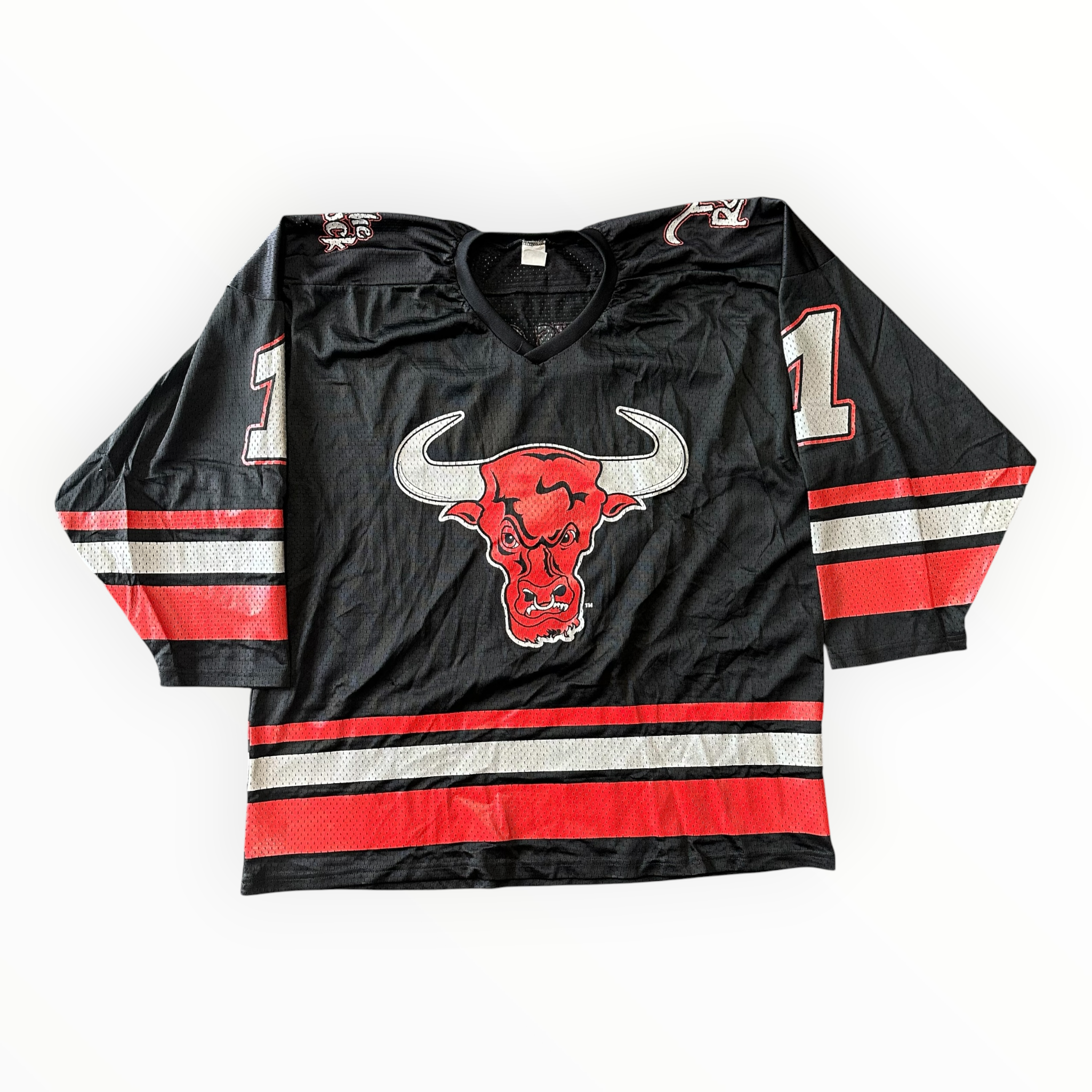 Vintage The Rock Bull Blk/Red Hockey Jersey