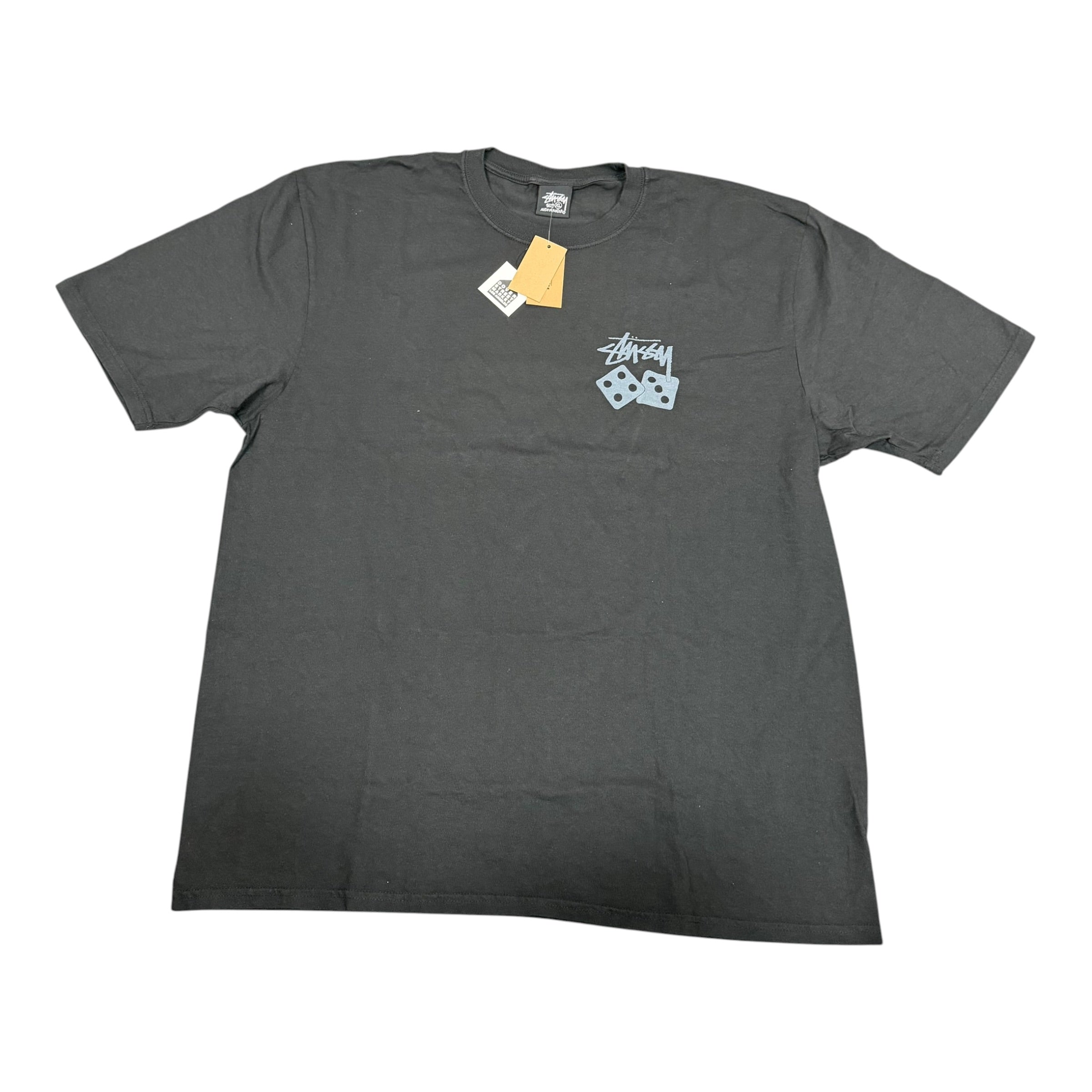 NEW Stussy Dice Dyed Black Tee