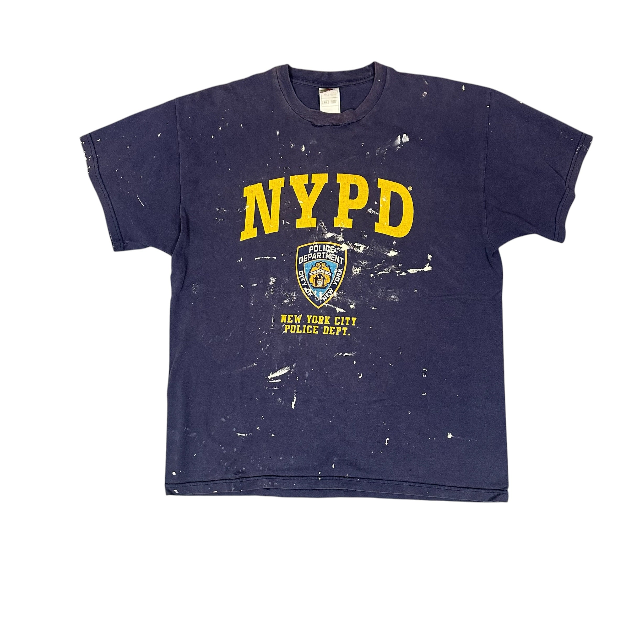 Vintage NYPD Navy Paint Splatter Tee