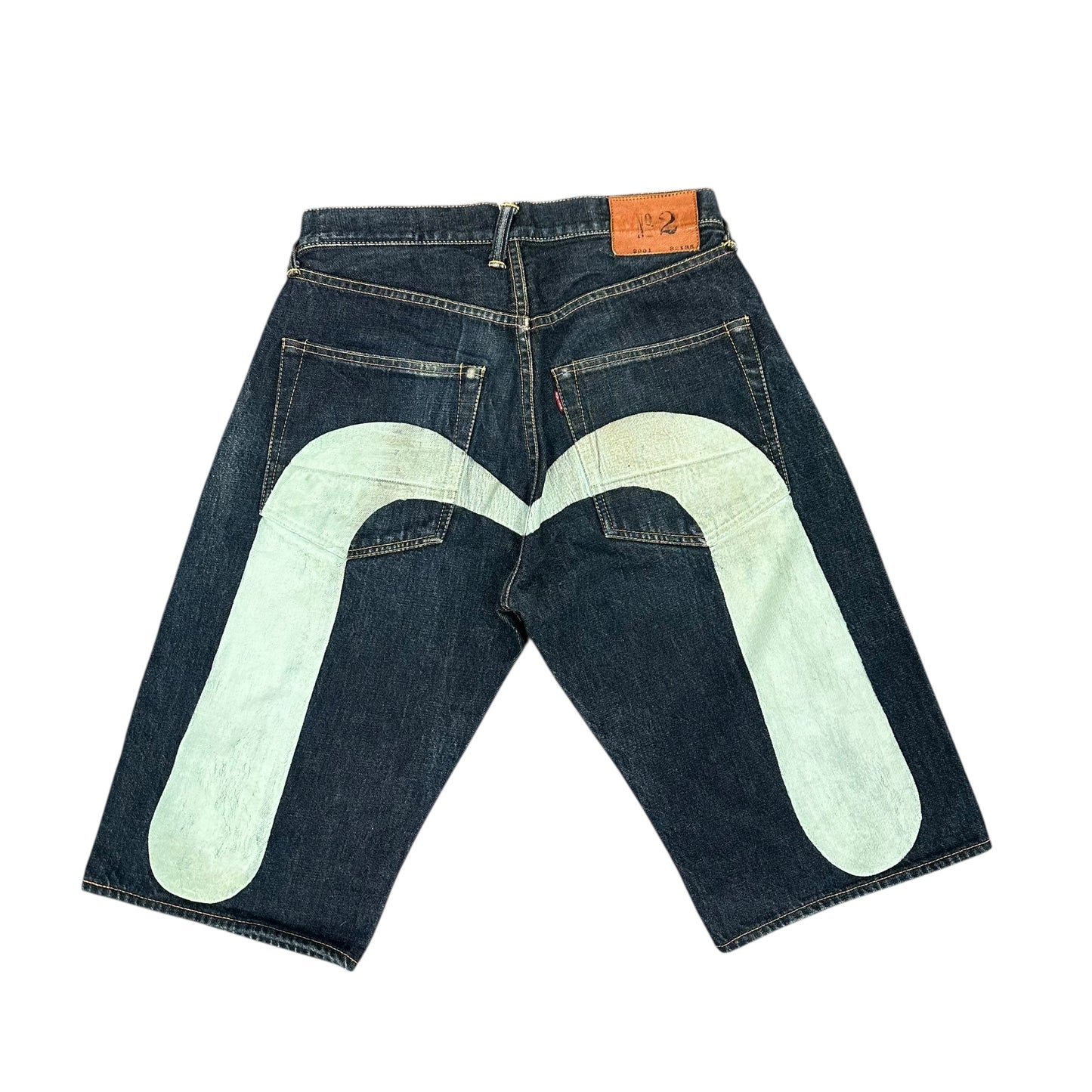 Vintage Evisu Dark Blue/Mint Denim Shorts