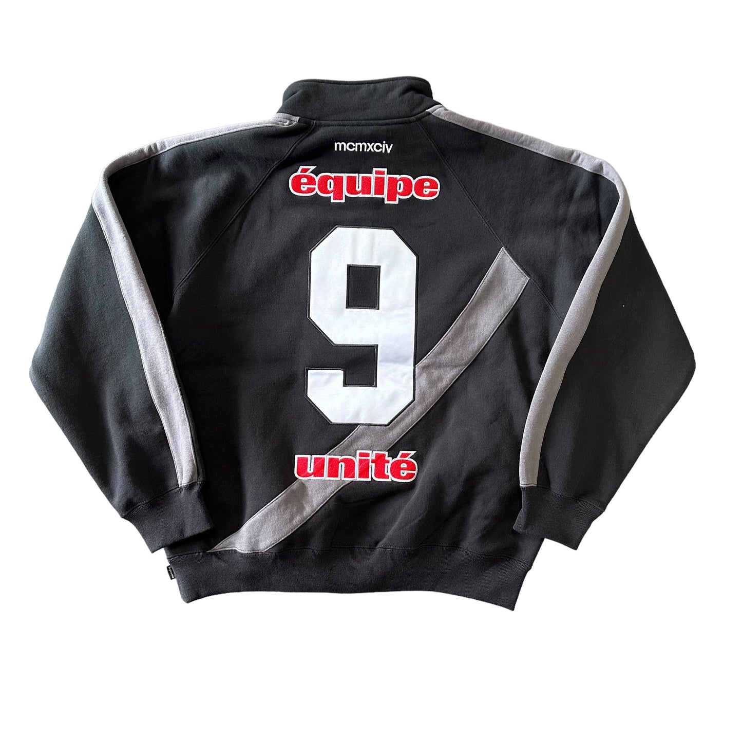 SUPREME EQUIPE HALF ZIP SWEATSHIRT BLACK (KMYOVC)