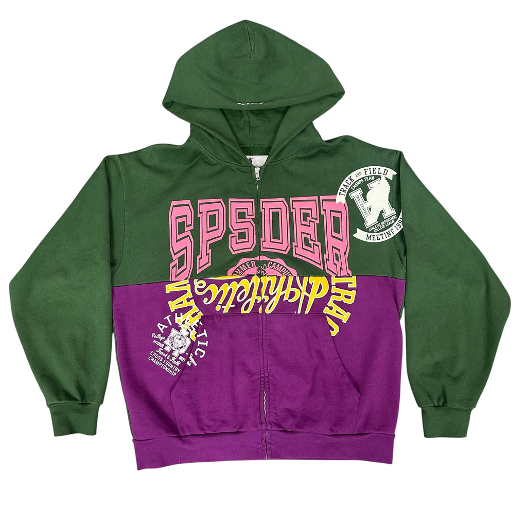 SP5DER Campers Field Zip Hoodie ‘Green’