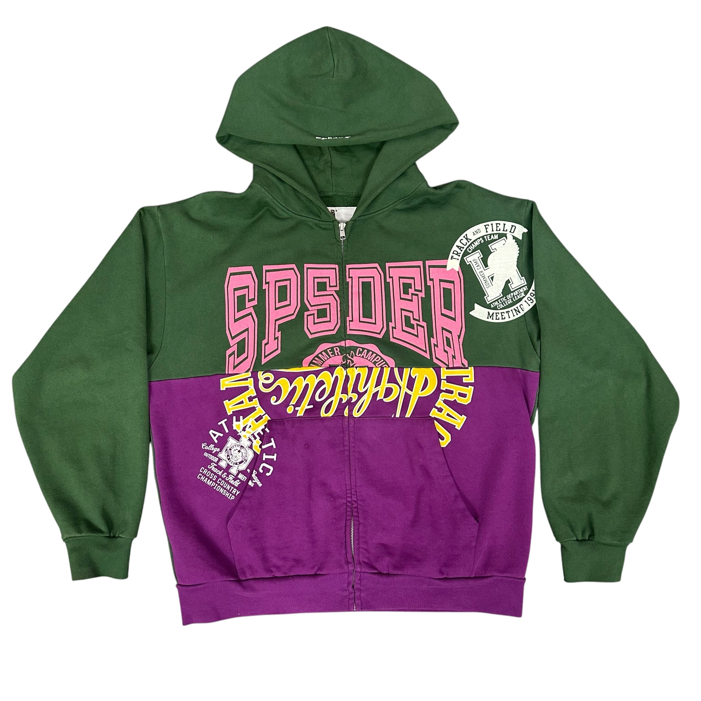 SP5DER Campers Field Zip Hoodie ‘Green’
