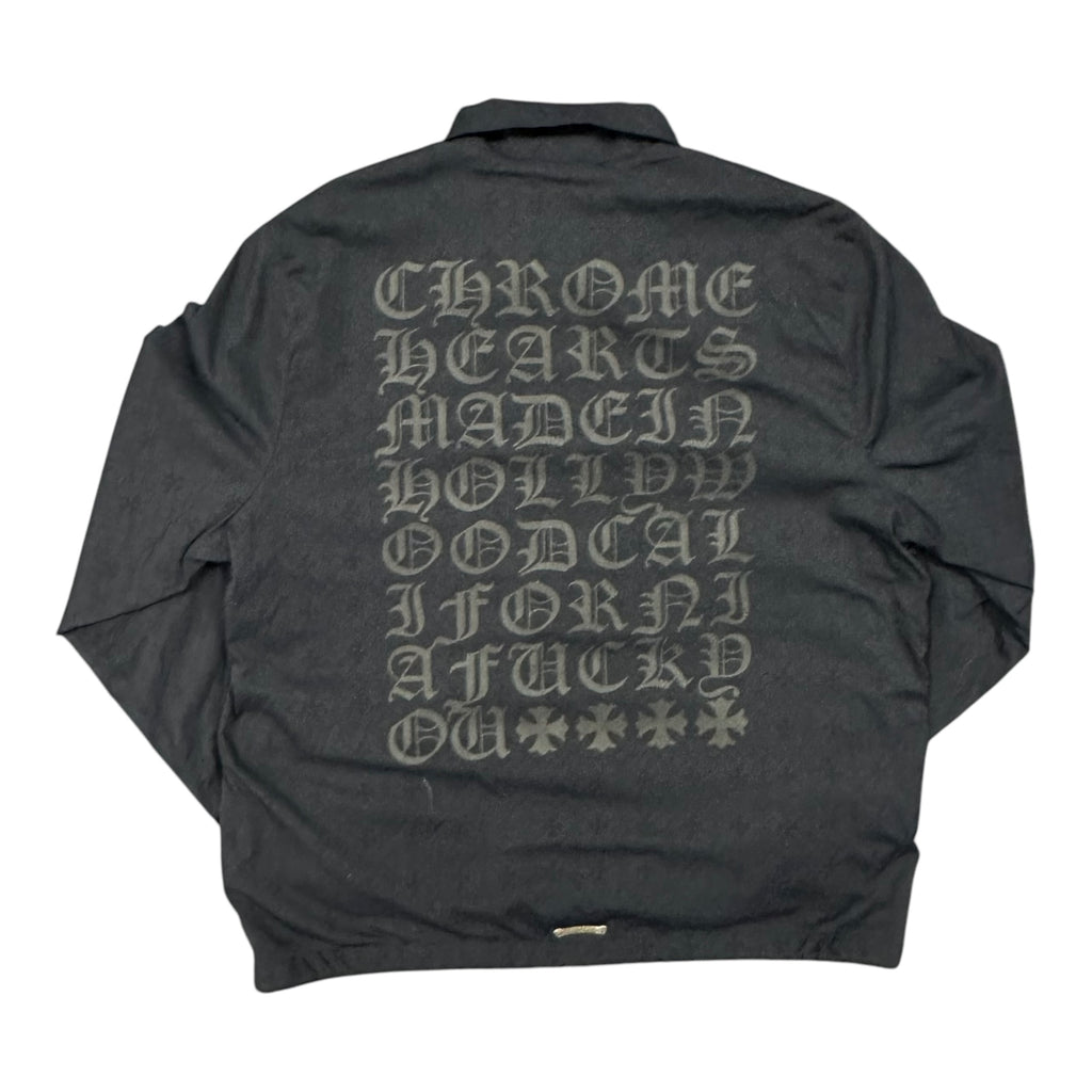 Chrome Hearts Black Nylon Riggins Coach Jacket