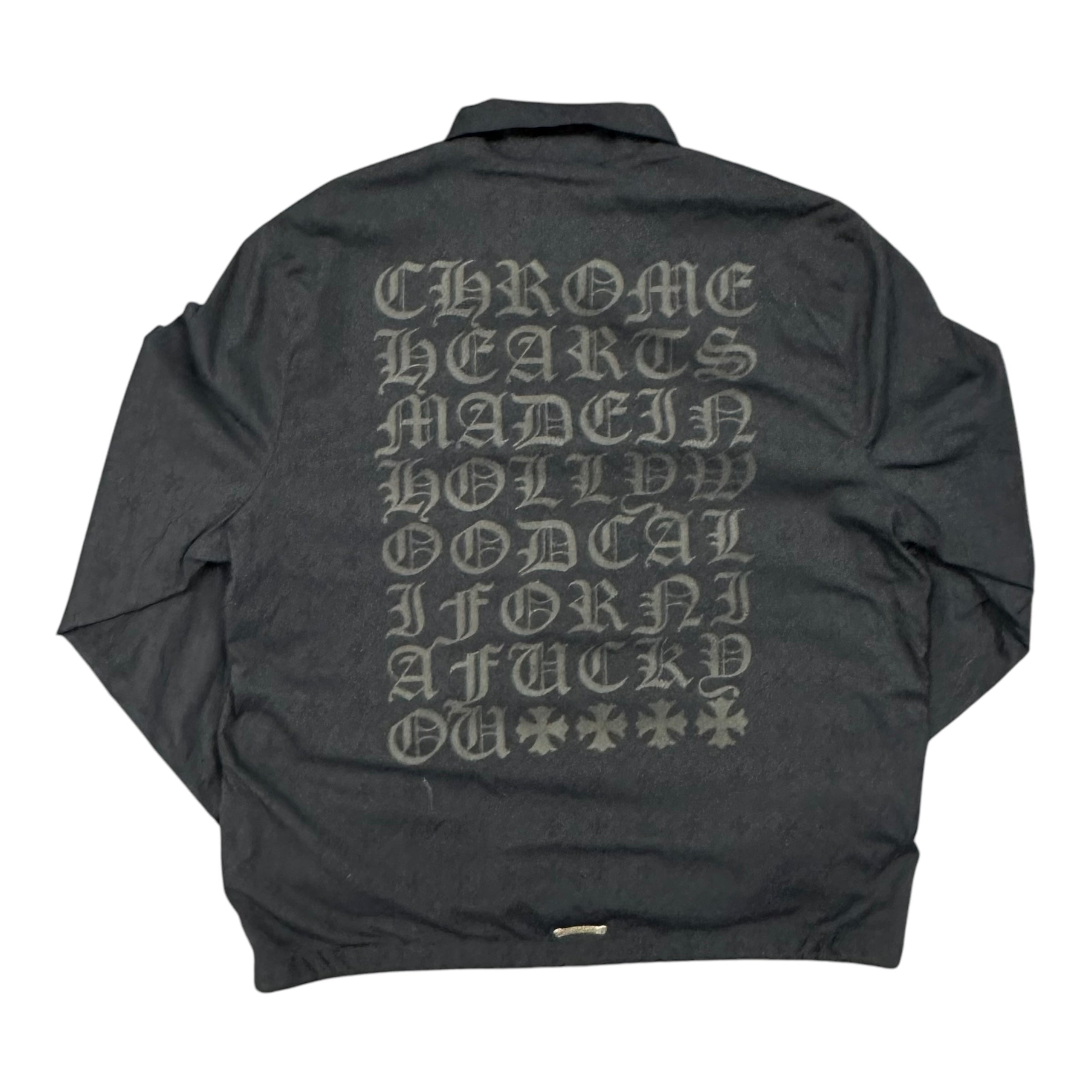 Chrome Hearts Black Nylon Riggins Coach Jacket