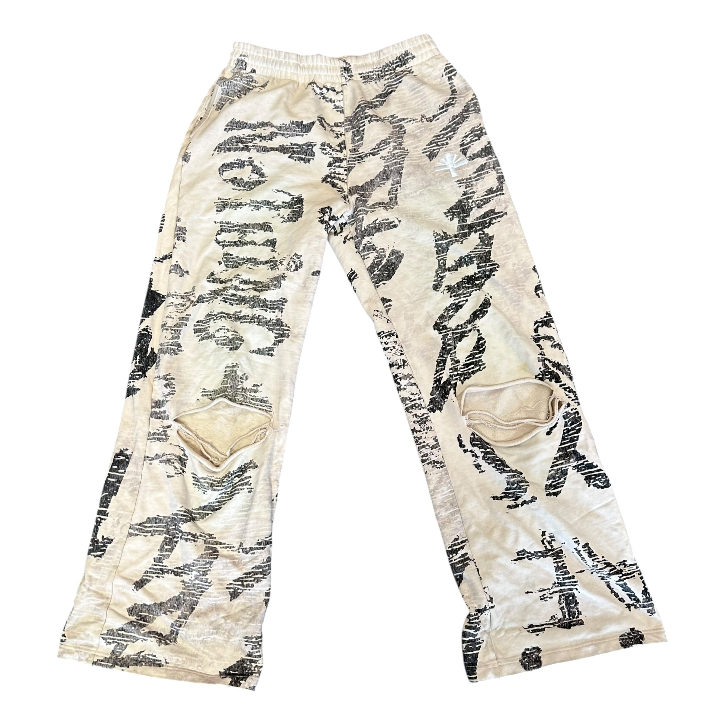 Vertabrae Ivory Graffiti Sweatpants