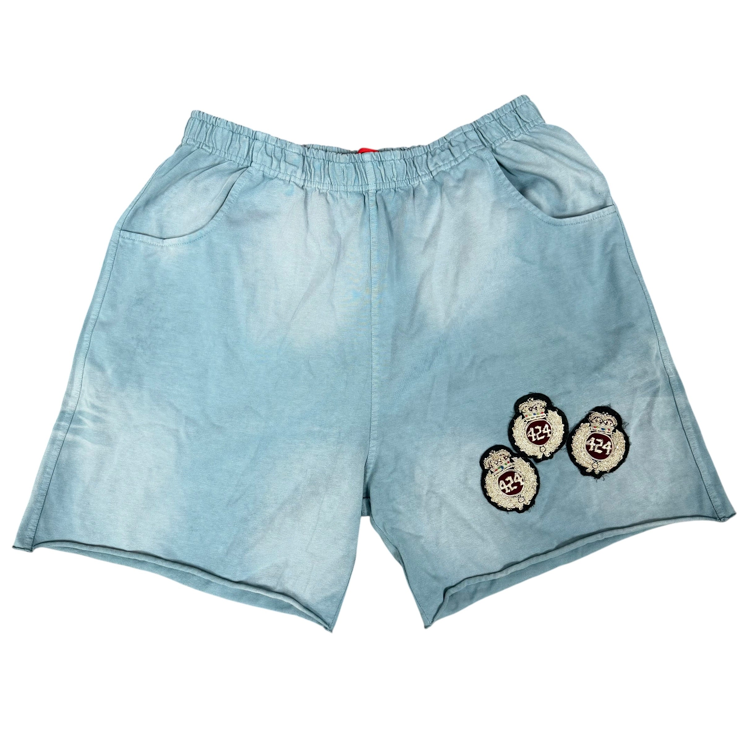 424 Blue Academy Crest Sweatshorts