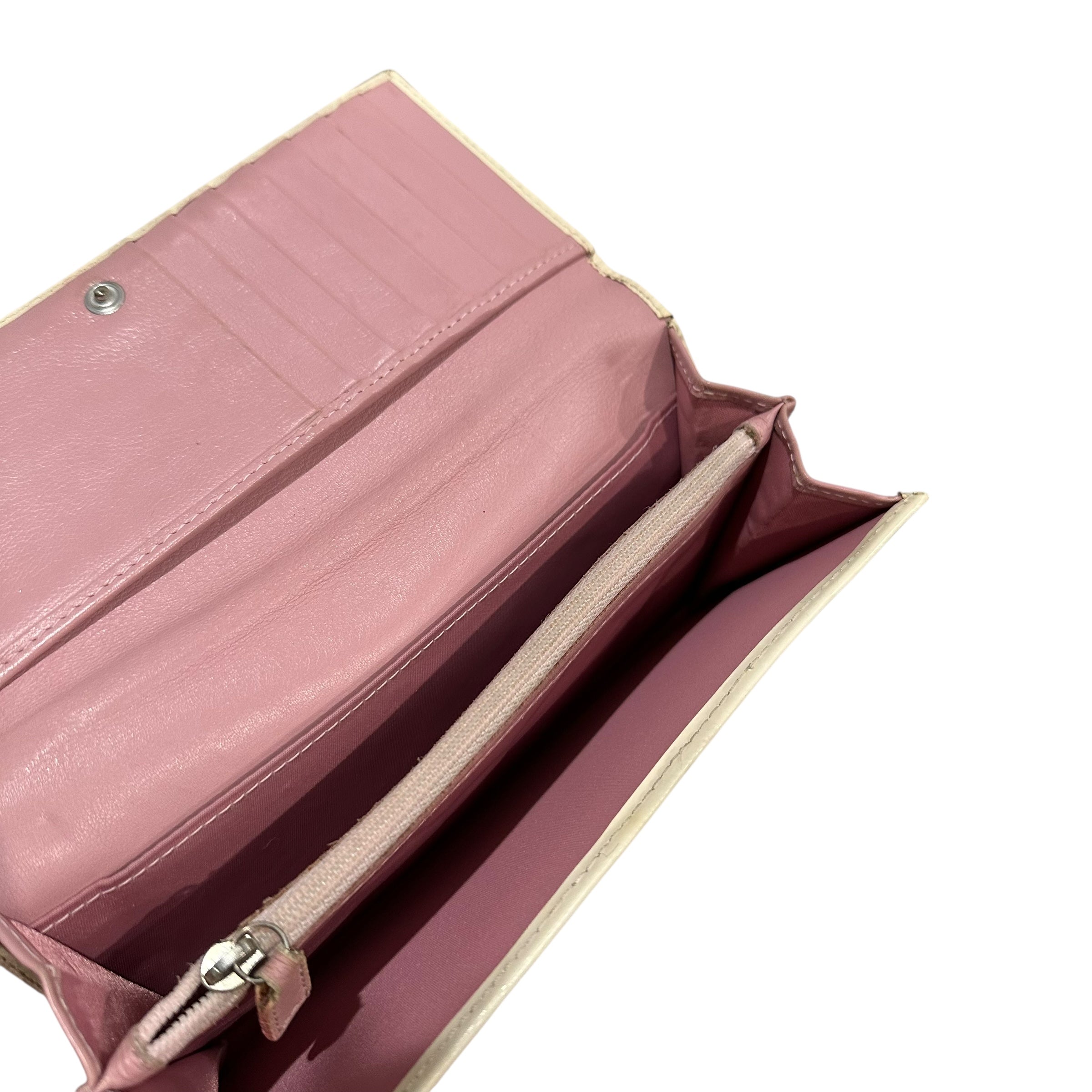 Vintage Christian Dior Trotter Long Wallet Pink