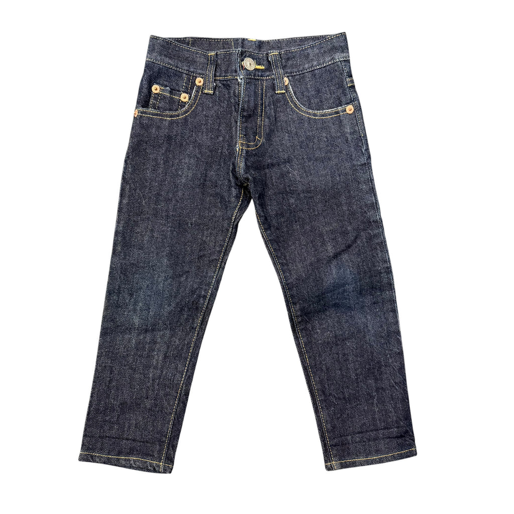 Kids Evisu Blue/Lime Green Jeans