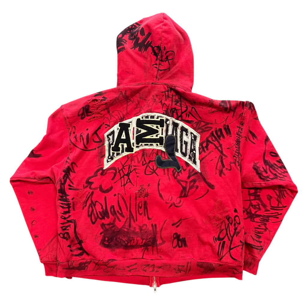 Balenciaga Red Skater Graffiti Jacket