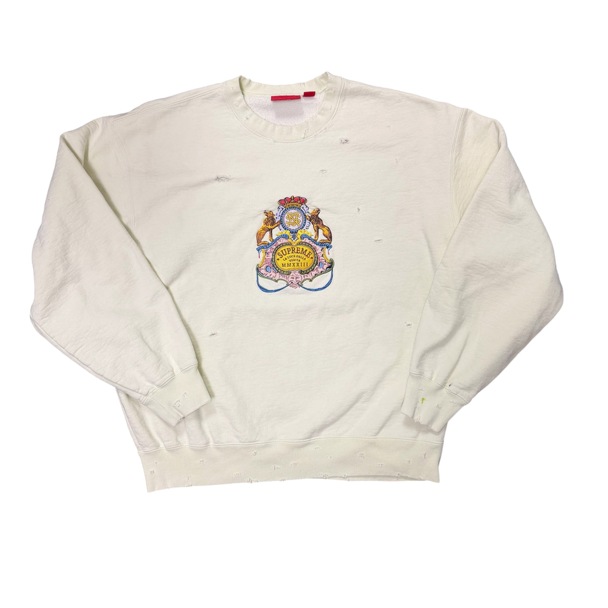 Distressed Mint Green Supreme Crewneck