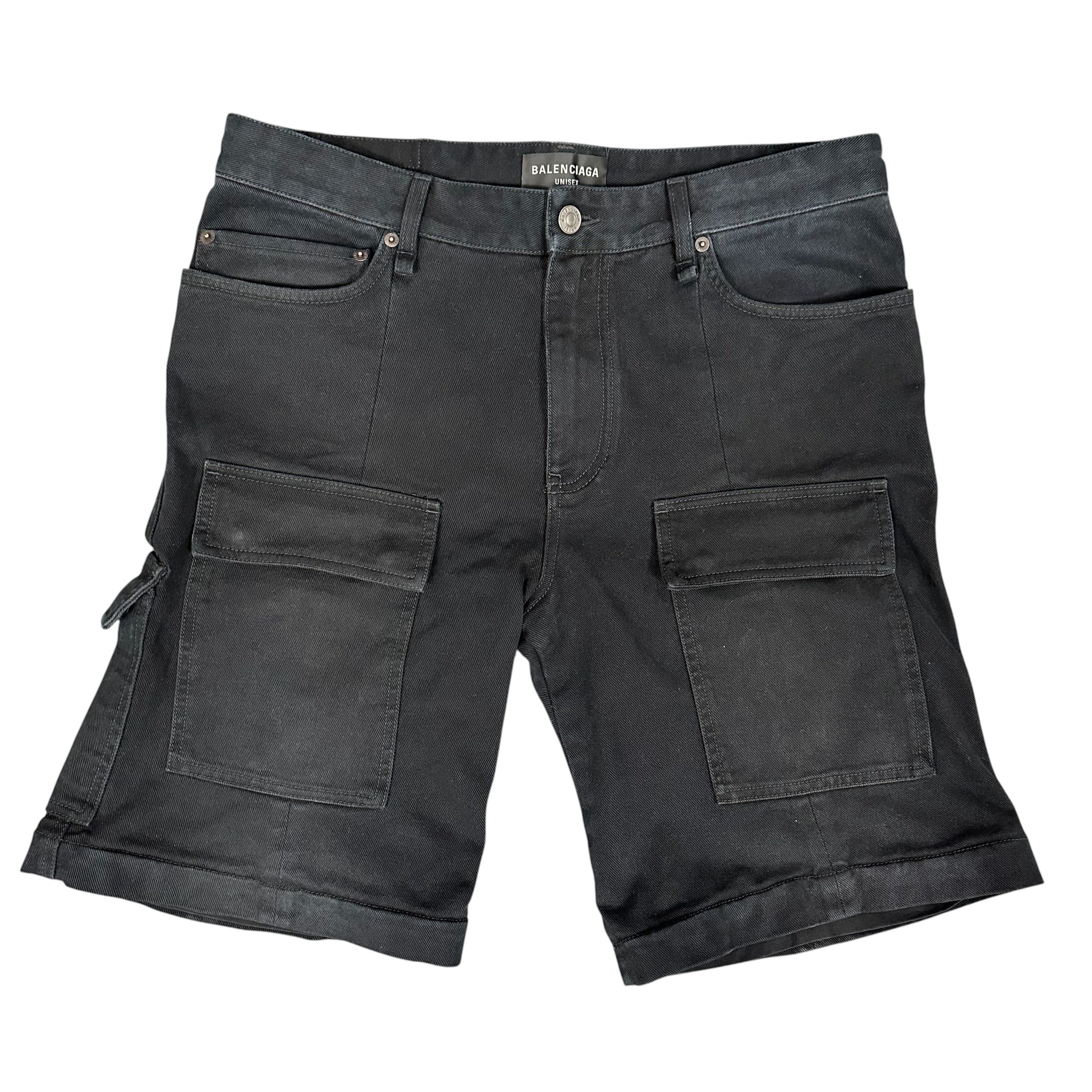 Balenciaga Black Cargo Shorts