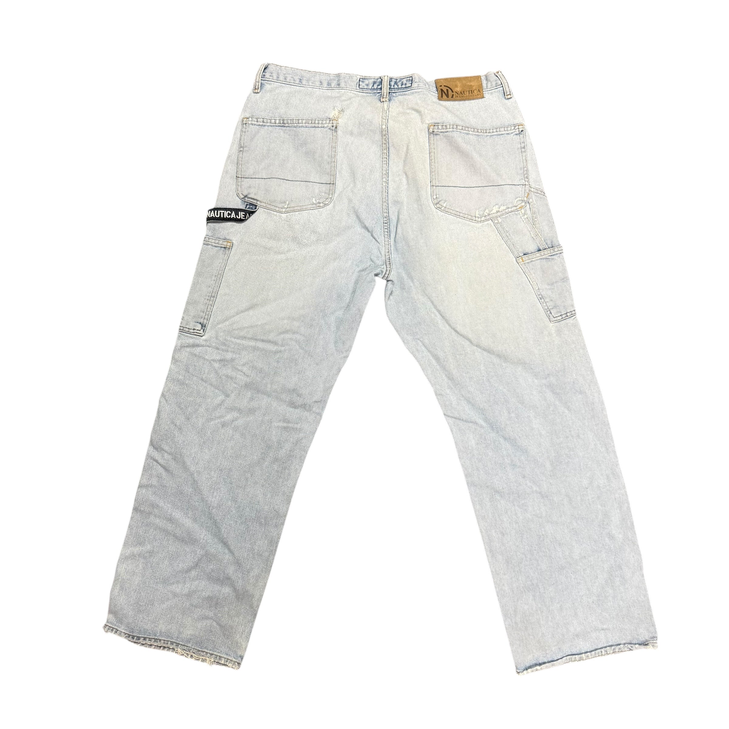 Vintage Nautical Distressed Blue Jeans