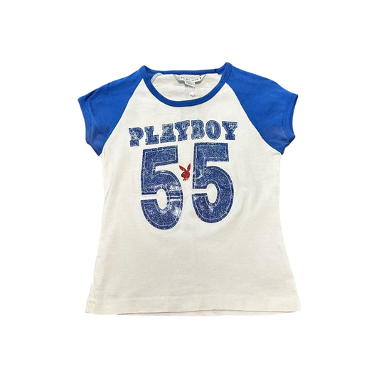 Playboy Tee Blue/White
