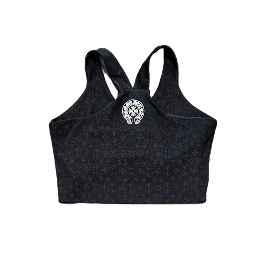 Black Chrome Heart Monogram Top