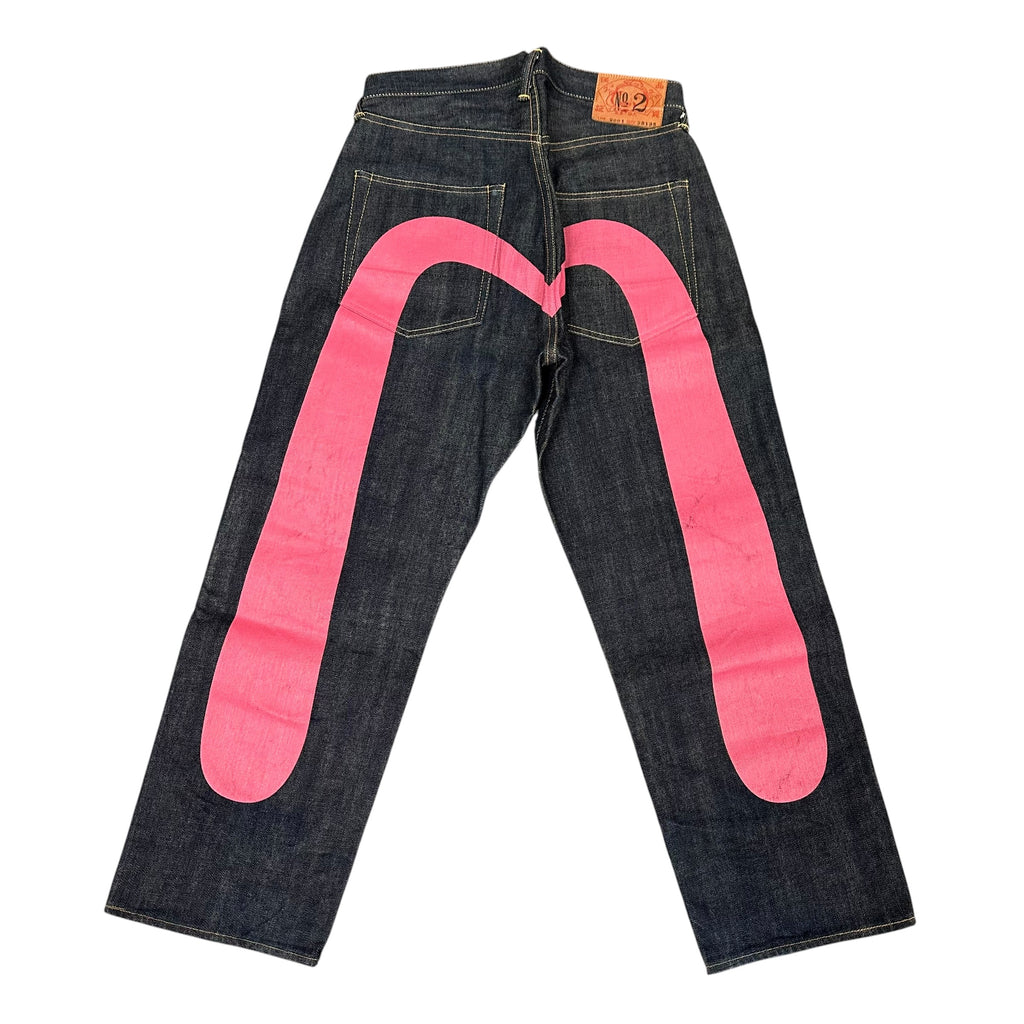 Evisu "No. 2" Dark Blue/  Pink Selvedge Denim (33x35)