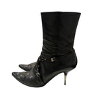 Dior 2003 Black Bondage Boots