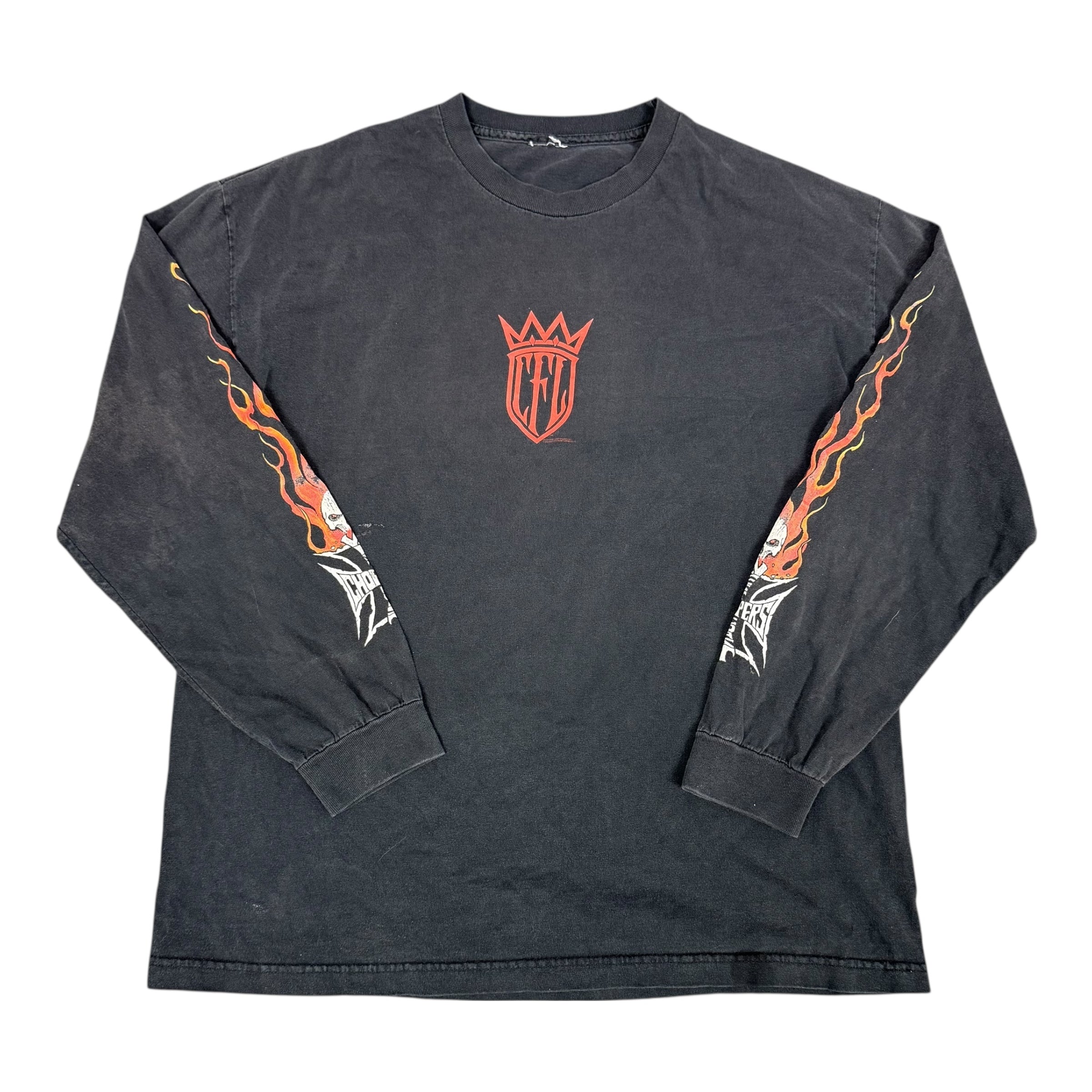 Vintage West Coast Chopper Black/Red L/S Tee