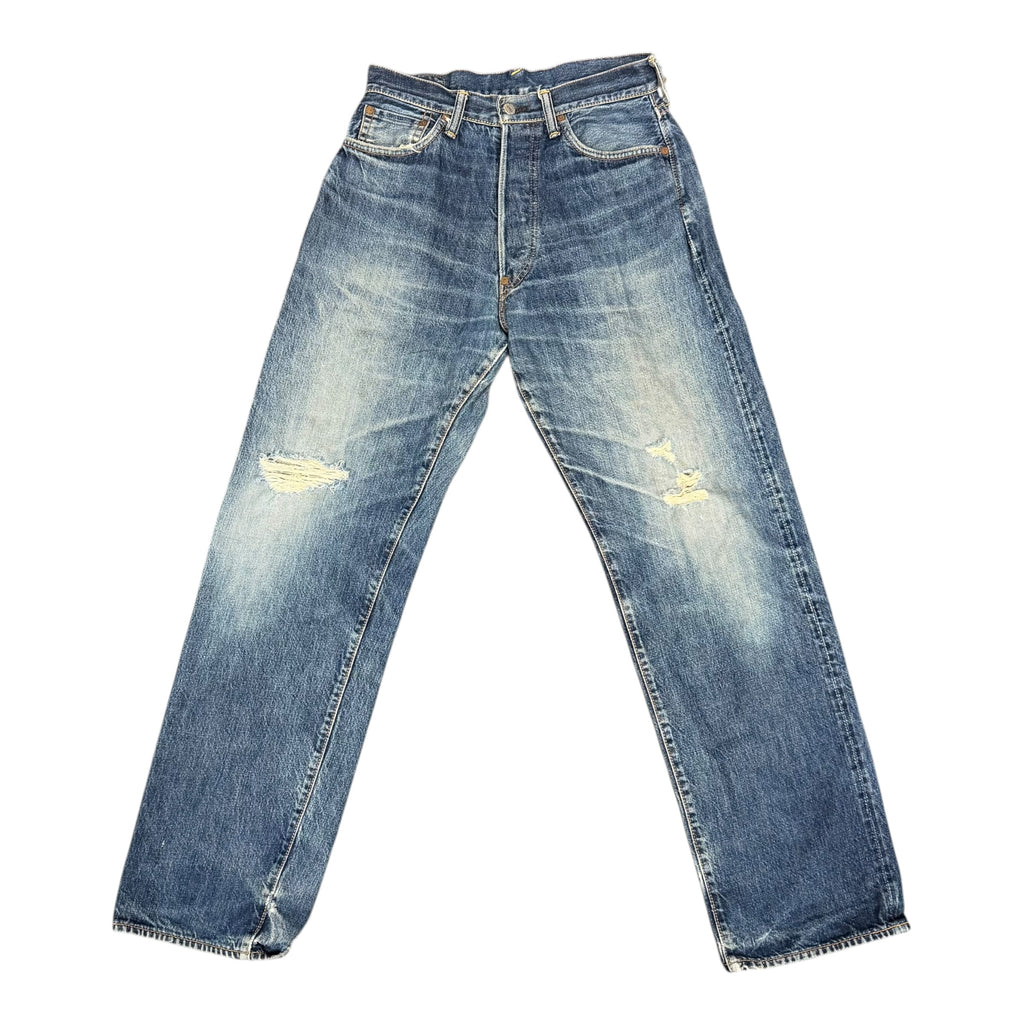 Evisu Blue/Red/Wht Embroidered Logo Jeans
