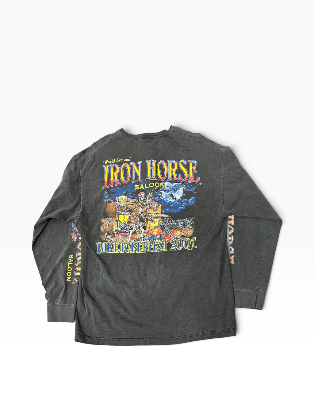 Vintage Iron Horse Saloon Long Sleeve Henley