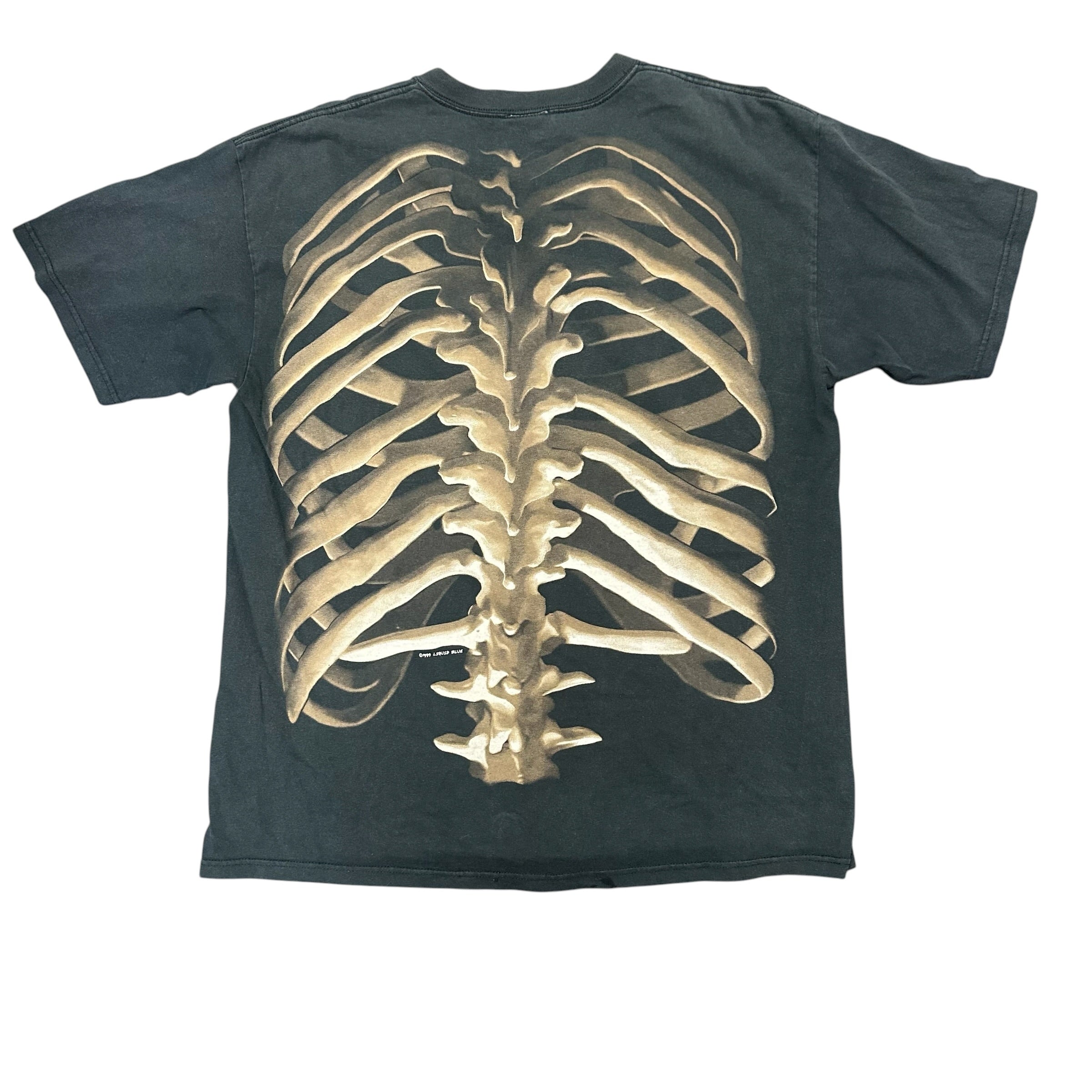 Vintage Skull Liquid Blue Tee