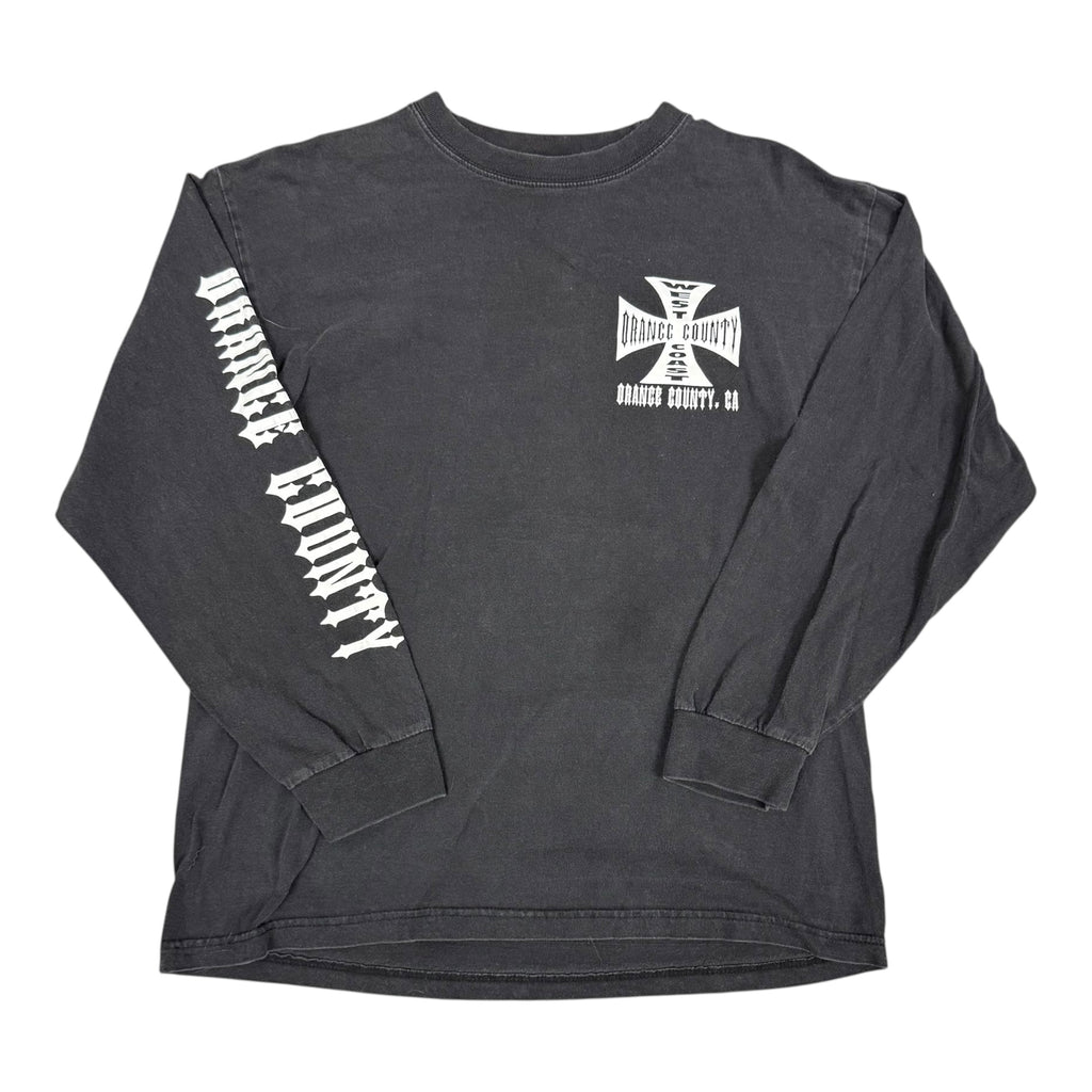 Vintage West Coast Chopper Black/White L/S Tee