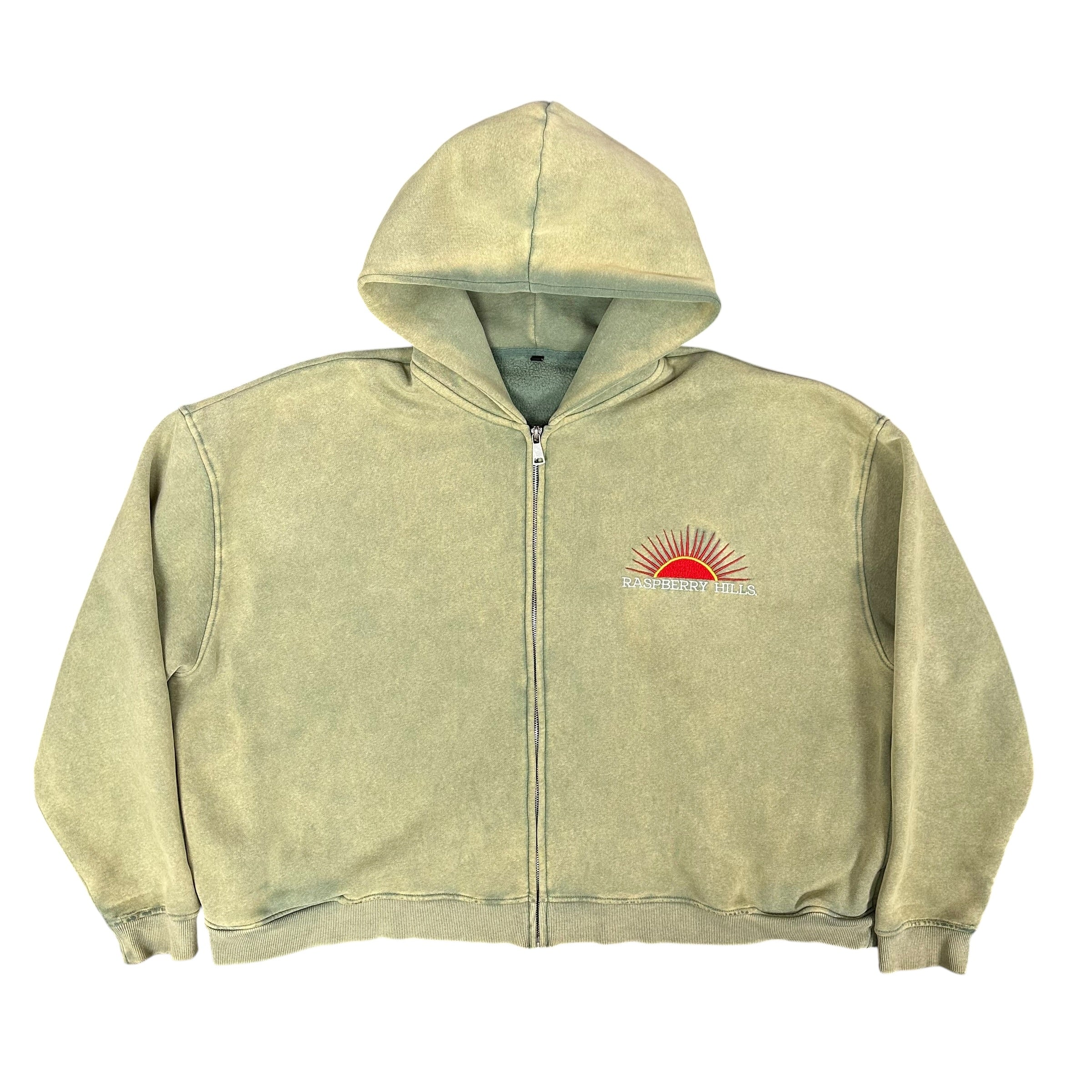 Green Raspberry Hills Faded Zip Up