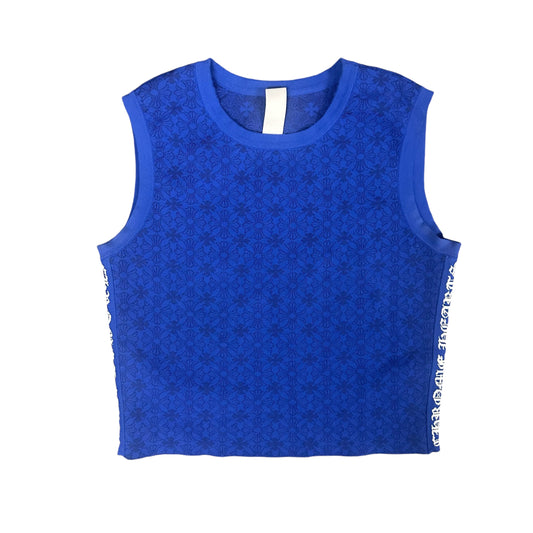 Chrome Hearts Blue Monogram Knit Tank Top