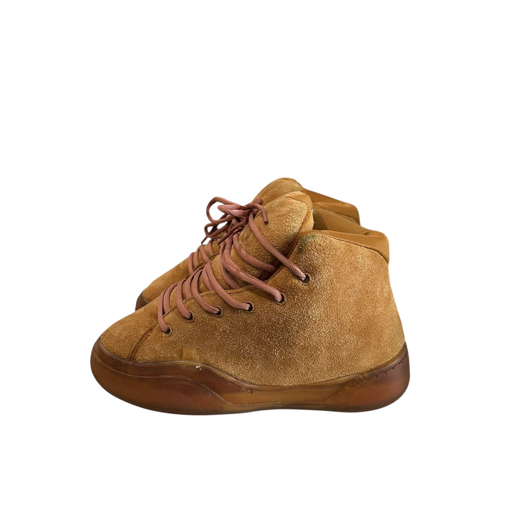 ERL Vamp High-Top Sneakers Suede Brown