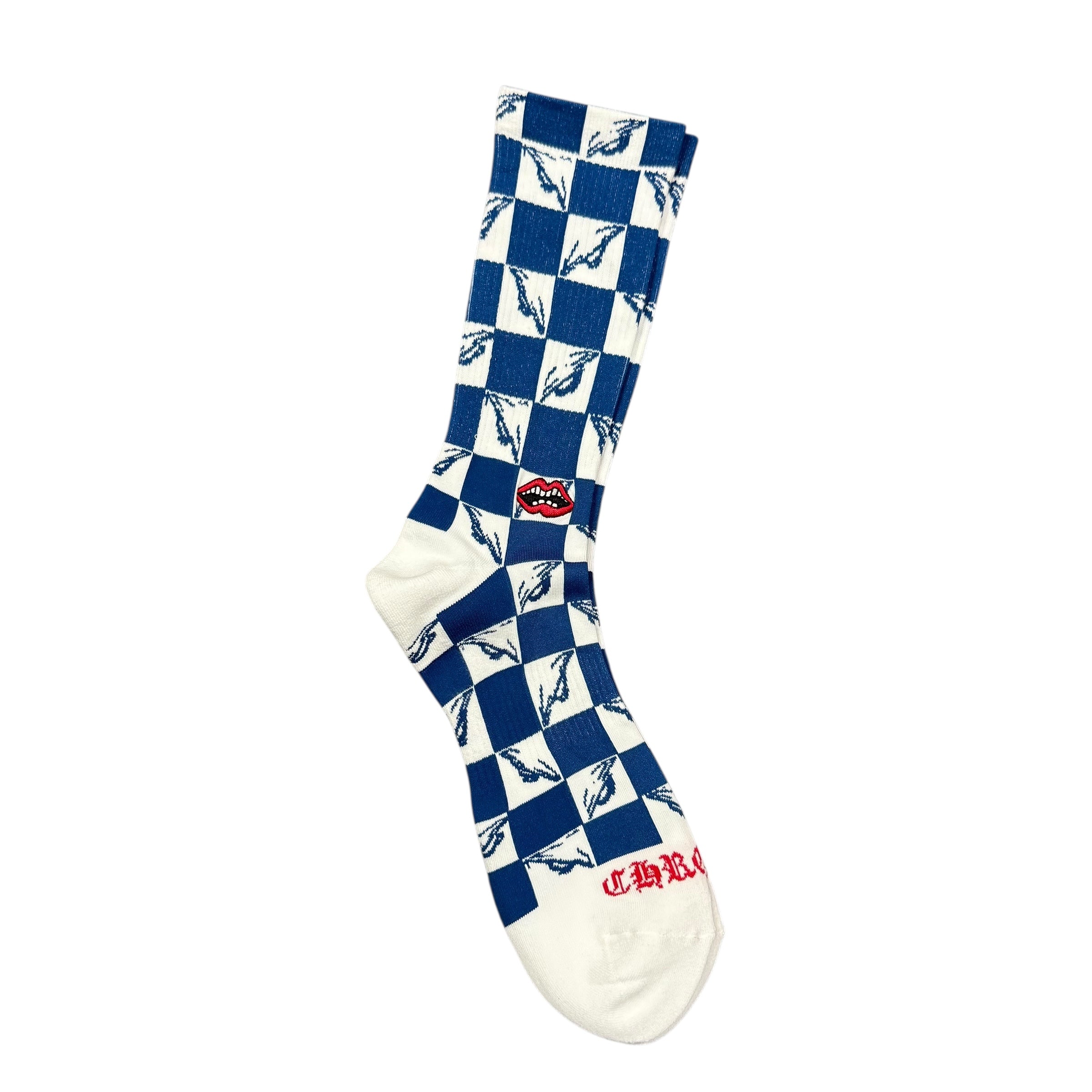 Chrome Hearts Blue Checkered Socks