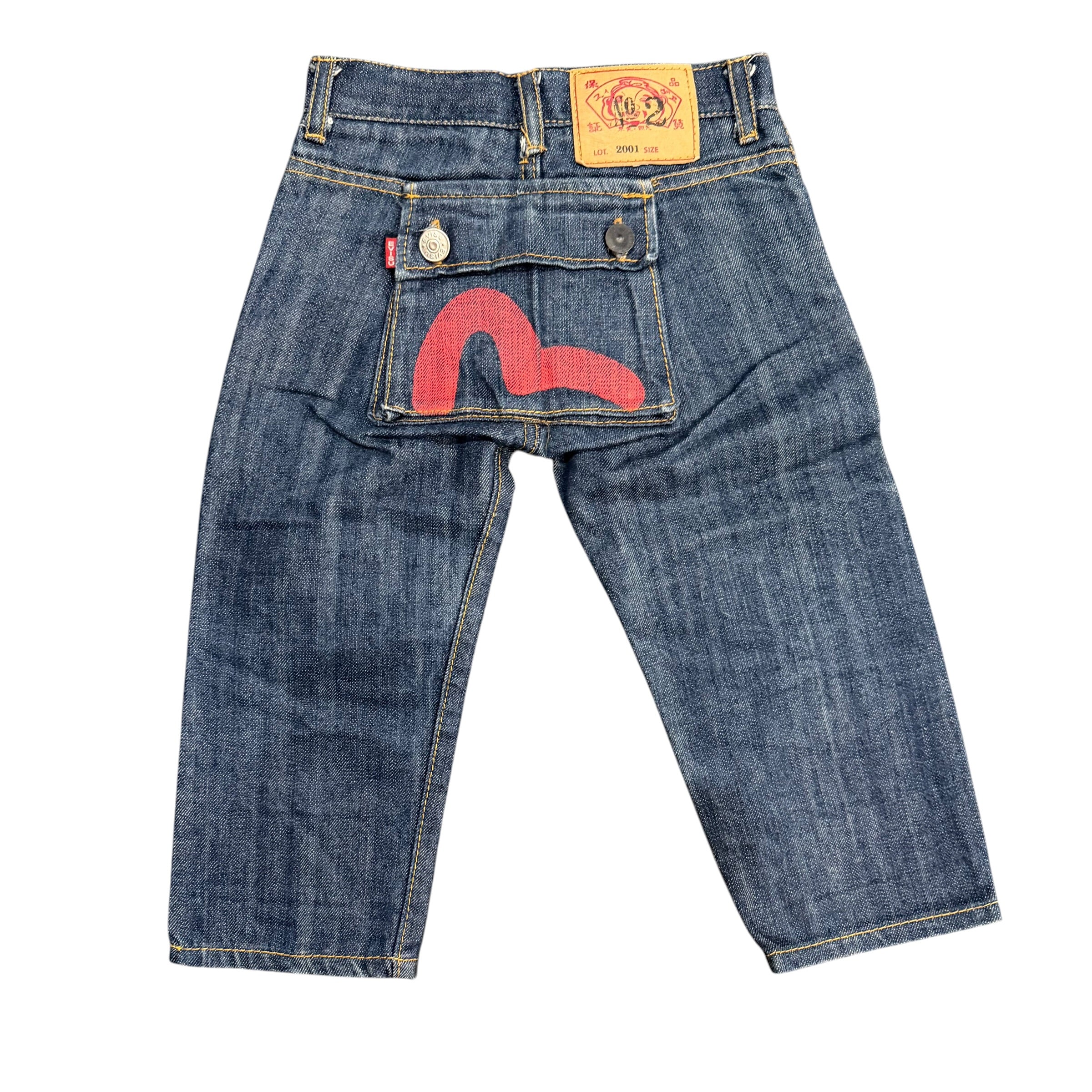 Kids Evisu Blue/Red Middle Pocket Jeans