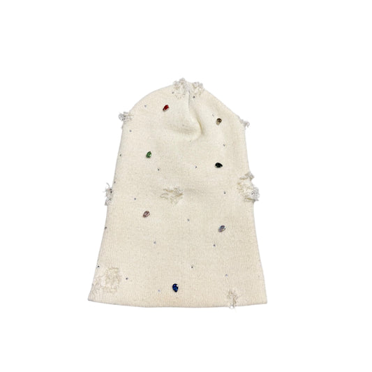 LAB White Crystal Beanie