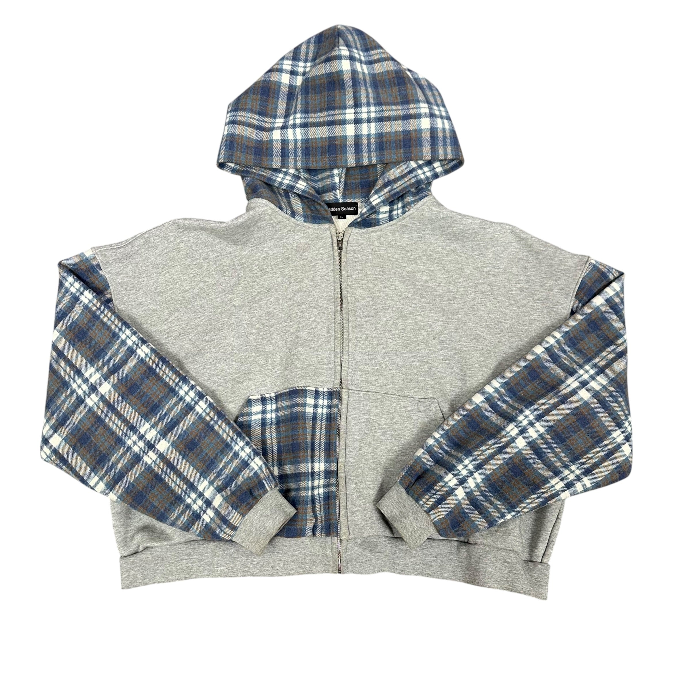 Hidden Season Grey/Plaid Hoodie