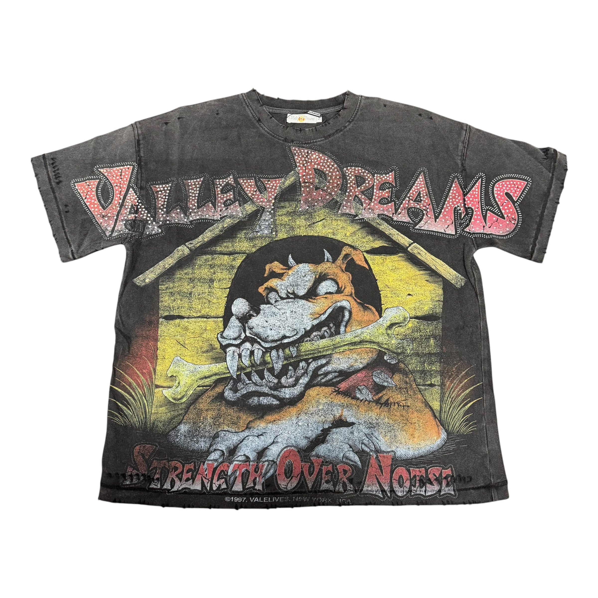 NEW Vale Forever “Doghouse” Bling Black Tee