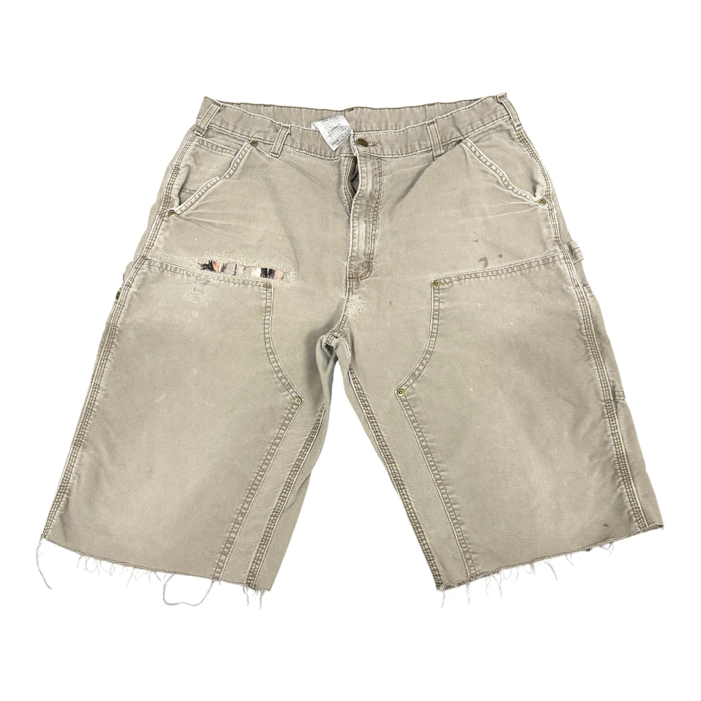 Vintage Carhartt Olive Double Knee Shorts(36) Thinner material