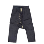 Rick Owens Drawstring Cropped Pants “Black Tower”